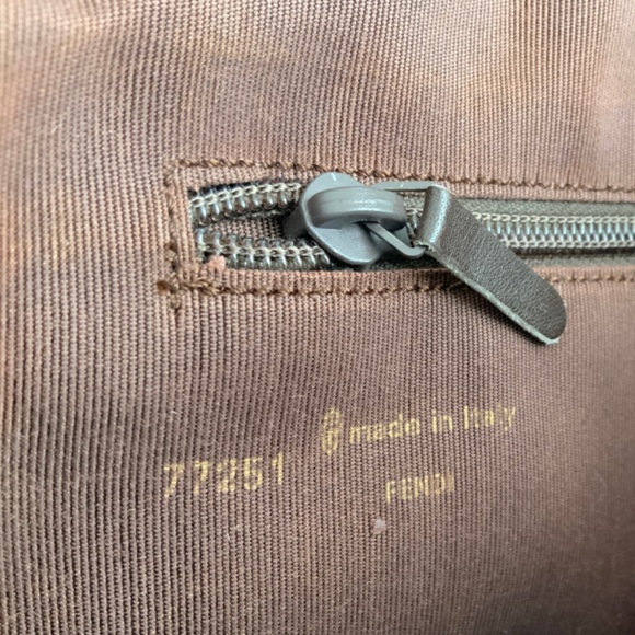 Vintage Original Fendi Suede and Leather Monogram Shoulder Bag 1980’s - Picture 11 of 11